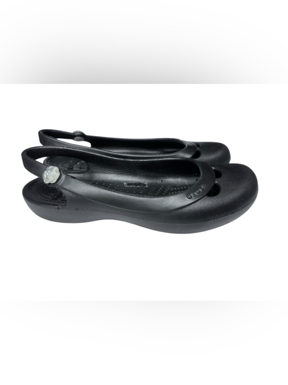 Crocs women sandals shoes size 6 black - Picture 3 of 8